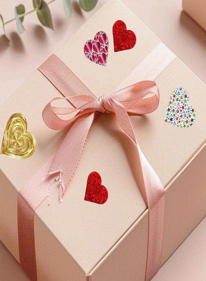 RUPOFUZA 500PCS Valentine's Day Heart Stickers Roll,1inch Love Stickers Cute Self Adhesive Gift Stickers for Valentines Day Decorations and Award - Image 4